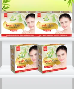FRESH SKIN BEAUTY CREAM 2PCS + FRESH SKIN BEAUTY SOAP 2PCS
